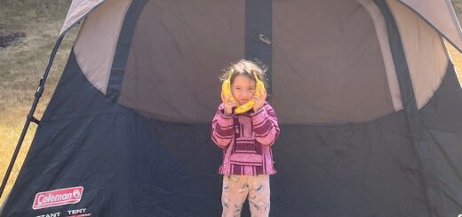 4-year-old camping