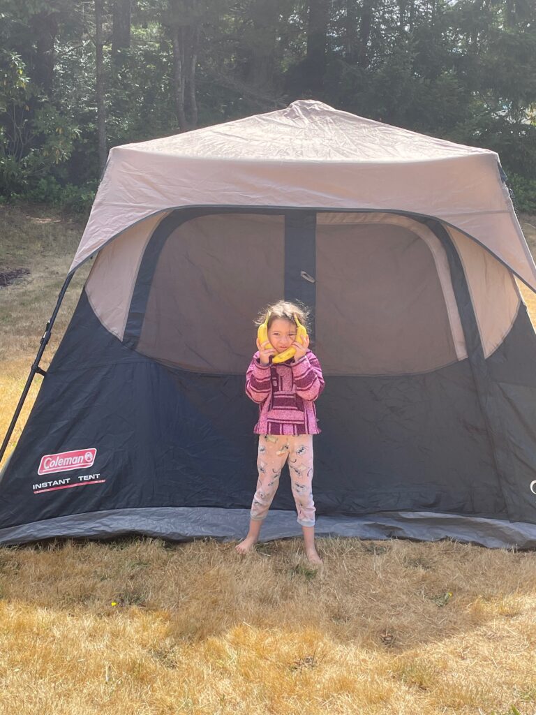 4-year-old camping