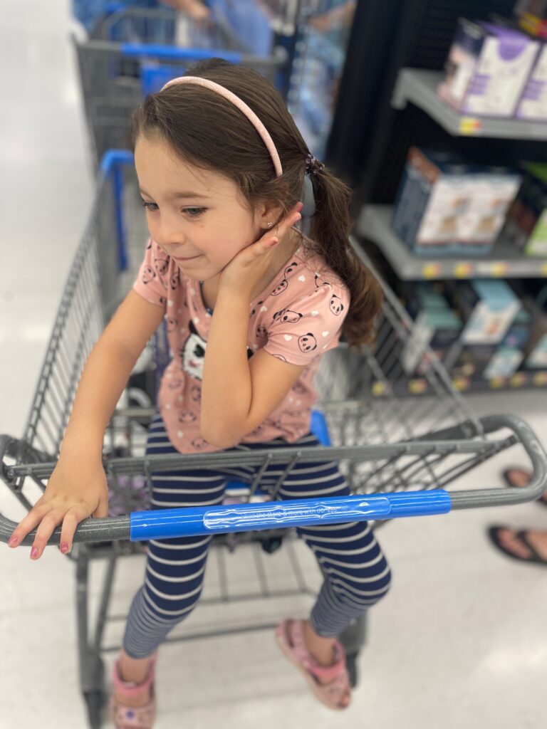 4-year-old behaving at store