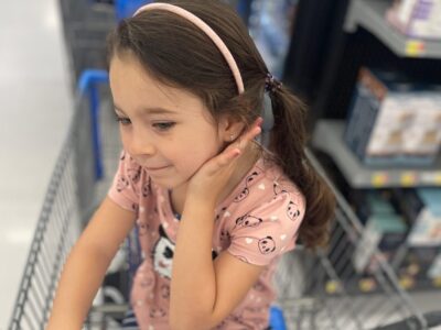 4-year-old behaving at store