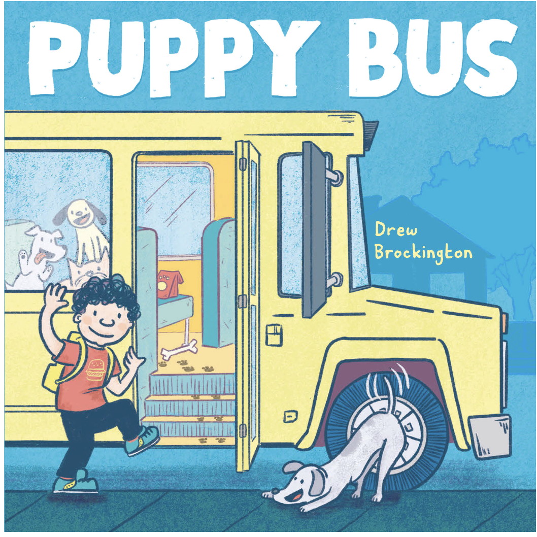 Book Cover for the chldren's book Puppy Bus