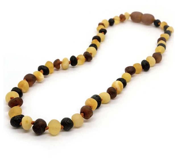 image of amber teething necklace